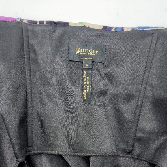 Laundry By Shelli Segal Silk Ruched Strapless Floral Mermaid Maxi Dress Size 0 - Picture 14 of 17